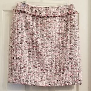 WHBM White House Black Market Tweed Skirt Pink